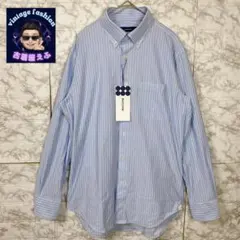 【新品未使用 タグ付き】DoCLASSE ボタンダウン 長袖ストライプシャツ