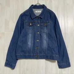 コルザ　ダメージデニムジャケット　ジージャン　L