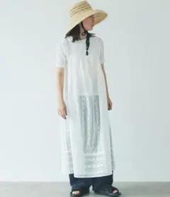 新品未使用】FREDY&GLOSTER コットンナイロンドロストワンピース 白 