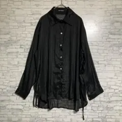 SPRAY PREMIUM ブラック 長袖シャツ　トップス　レディース　透け感有