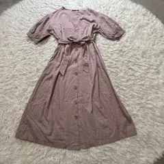 One Way 半袖シャツロングワンピース