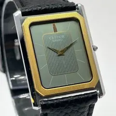 新品電池/SEIKOクレドール 14Kベゼル 金無垢 レクタンギュラー メンズ