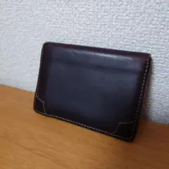 ポール・スミス ダークブラウン レザー パスケース