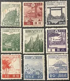 日本の古切手　冬 その2　12枚 日本の古切手 冬 その2 12枚