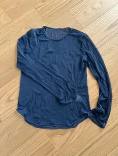 uniqlo マメクロ　シアークルーネックTシャツ S ブルー