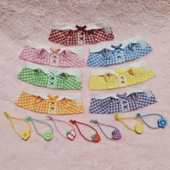 赤ちゃん　お洋服七点セット　チェック　フルーツ•お花