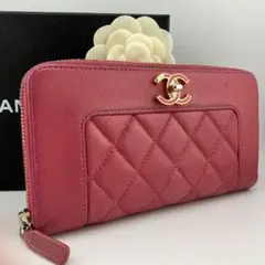 希少✨良品✨シャネル 長財布 マドモアゼル ココマーク マトラッセ ラムスキン