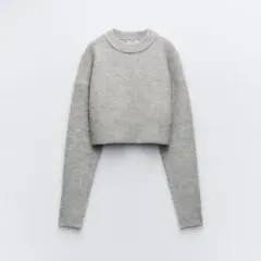 ザラ　ZARA クロップド丈ニットセーター