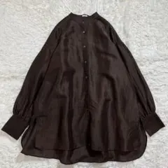 IENA 【23SS✨美品】コットンラミーギャザーブラウス ネイビー - メルカリ