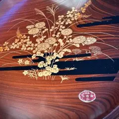 特選金蒔絵 盆 菊文様 漆器