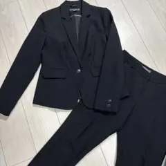 リクルート　ブラック　パンツスーツ　上下　レディース