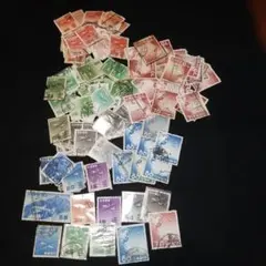 飛行機切手大量、多色 15-80円　使用済切手