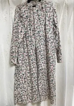 サマンサモスモスMos2 フラワープリント長袖シャツワンピース