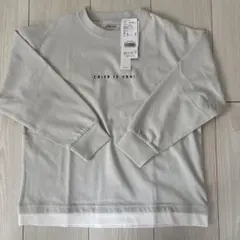 新品未使用　グローバルワーク　ヘビロッTEE レイヤード長袖　130