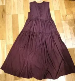 Te chichi テチチ ティアードワンピース ロング ボルドー フリーサイズ