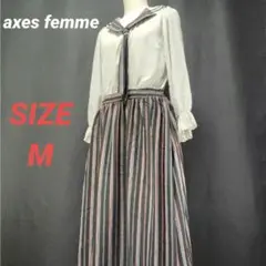 axes femme　アクシーズファム　ドッキングワンピース　ストライプ