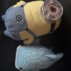 ミニオンと水玉クジラのぬいぐるみセット