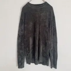 美品 ナノユニバース【L】ダークグリーン 長袖 セーター シンプル カジュアル