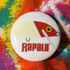 A73★RaPaLa 缶バッジ★ラパラ 釣り バス シーバス レッドヘッド 古着