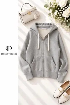DRESSTERIOR ドレステリア 裏起毛 ジップパーカー グレー 日本製