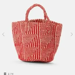 AFRICANサイザルバック S かごバッグ レッドのサムネイル