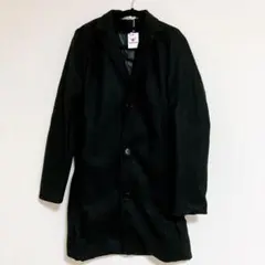 チェスターコート　Mサイズ　ブラック　メンズ　ロング　秋　冬　防寒