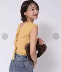 Apuweiser-riche バックリボン2WAYニット