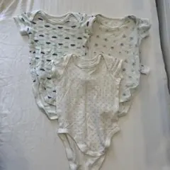 ユニクロ　ベビー半袖メッシュロンパース肌着 3枚セット 70cm
