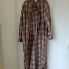 URBAN RESEARCH チェック柄ロングシャツワンピース