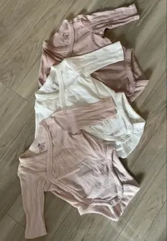 H&M ラップボディスーツ　リブ　透かし模様