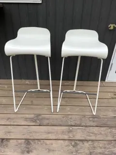 廃盤品】IKEA MALTE バースツール ホワイト 2脚セット - メルカリ