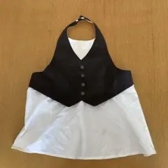 マールマール スタイルエプロン 白と黒