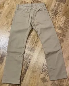 【桃太郎デニム】 デニムパンツ ストレートロングパンツ ベージュ ブラウンのサムネイル