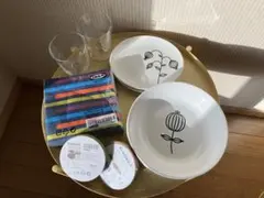 IKEA2人用食器・グラス・コースター・ペーパーナプキン・カレー皿・イケア北欧のサムネイル