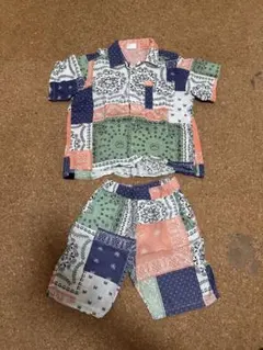 BREEZE パッチワーク 半袖シャツ ショートパンツ120 セットアップ