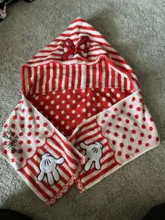 ミニーフード付きタオル