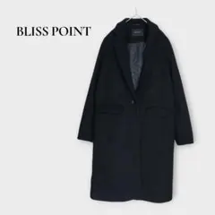 ブリスポイント チェスターコート ロング ブラック 大きいサイズ XL