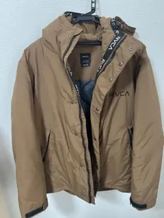 RVCA ブラウン フード付きダウンジャケット Mのサムネイル