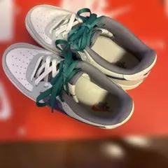 NIKE AIR FORCE 1 24.0cm ホワイト×グレー×ブルー