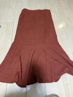 ローリーズファーム　オレンジブラウンフレアスカート