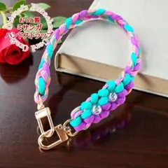 No.80【◇手元に花咲くハンドストラップ◆オーロラビーズの煌めき₊✼୭*