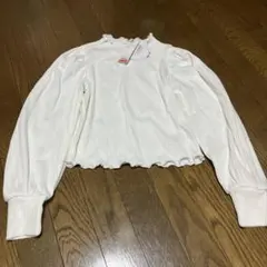 GU リブ長袖Tシャツ Sサイズ OO WHITE