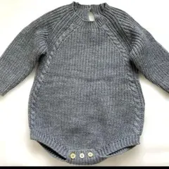 未使用品⭐︎洗濯のみ!!SHEIN シーン ニットロンパース グレー 80長袖