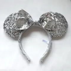ディズニー 東京ディズニーリゾート カチューシャ スパンコール シルバー　ミニー
