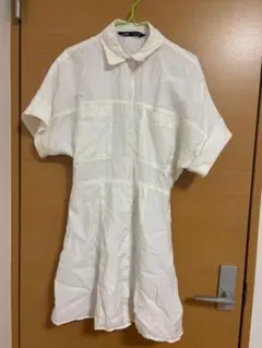 ZARA シャツワンピース ホワイト
