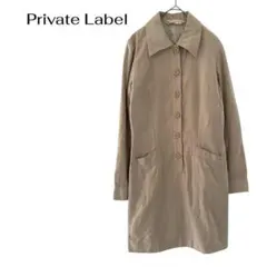 Private Label長袖膝丈ワンピース　シャツ　きれいめ　オフィス　デート