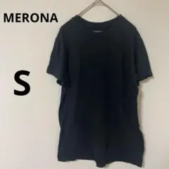 MERONA 【S】 ブラック Tシャツ　半袖　黒　コットン100％