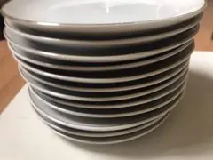 訳あり白い金縁お皿食器ケーキデザート皿13枚おまとめ中古昭和レトロ品色むら有り