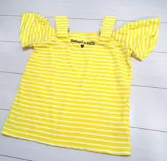 S 【美品✨】160 Pinklatte　ピンクラテ　オフショルダー　イエロー