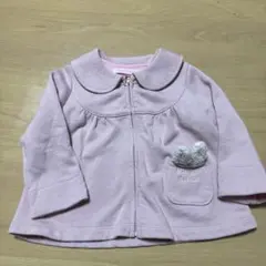 メゾピアノピンクのウサギ耳付きジャケット